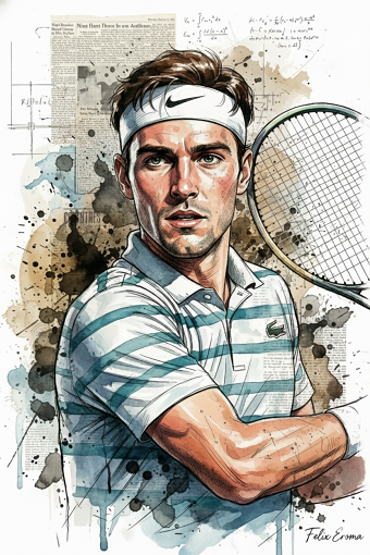 Tennis Player Illustration
