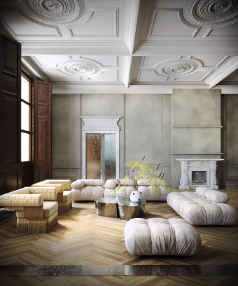 Interior 3D visualization concept