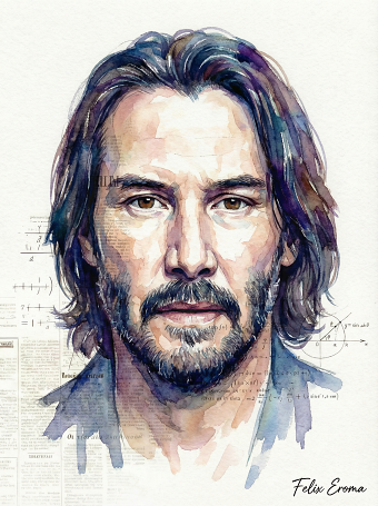Keanu Reeves Portrait illustration