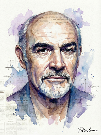 Sean Connery Portrait illustration