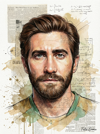 Jake Gyllenhaal Portrait illustration