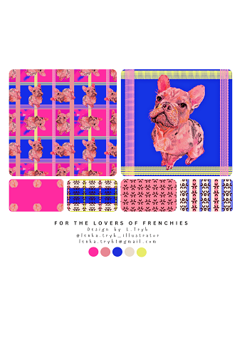Coordinated Surface Pattern - For The Lovers of Frenchies