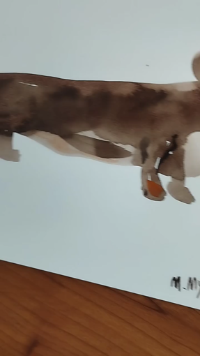 Watercolor cats and dog