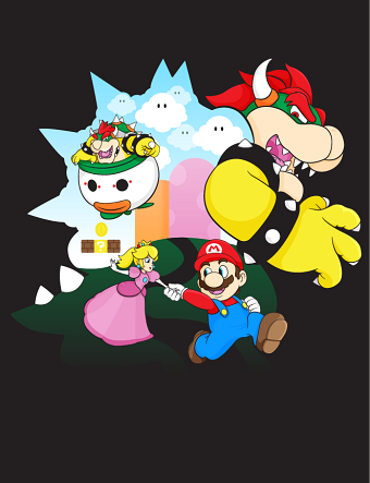 Super Mario t-shirt design