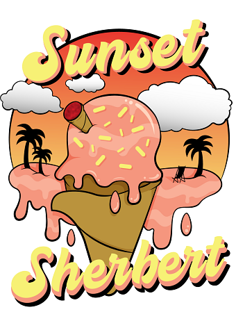 Sunset Sherbert marijuana strain logo commission