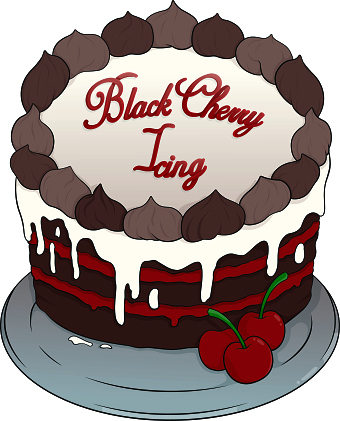 Black Cherry Icing Marijuana Strain Logo design