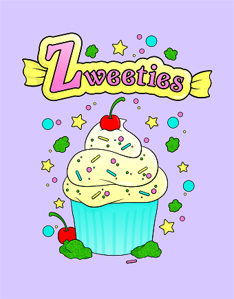Zweeties Marijuana Strain Logo design
