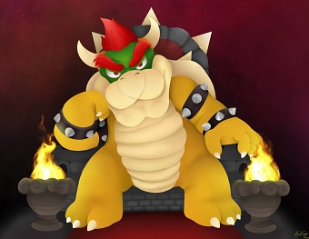 Bowser Sitting on his throne