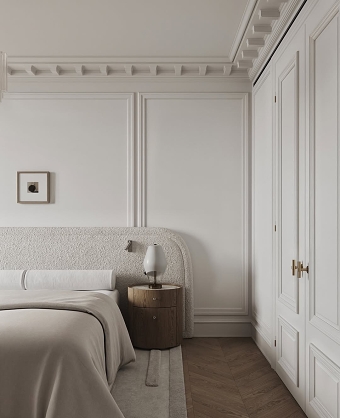 Modern Neoclassical Master Bedroom Interior Design