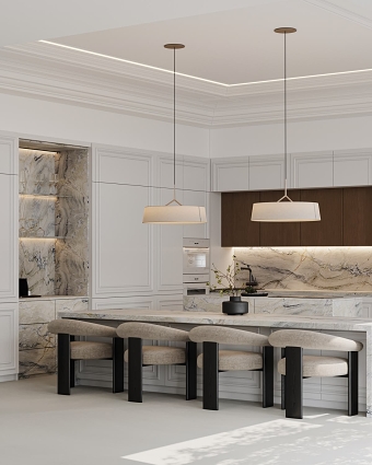 Modern Neoclassic Kitchen Interior Design