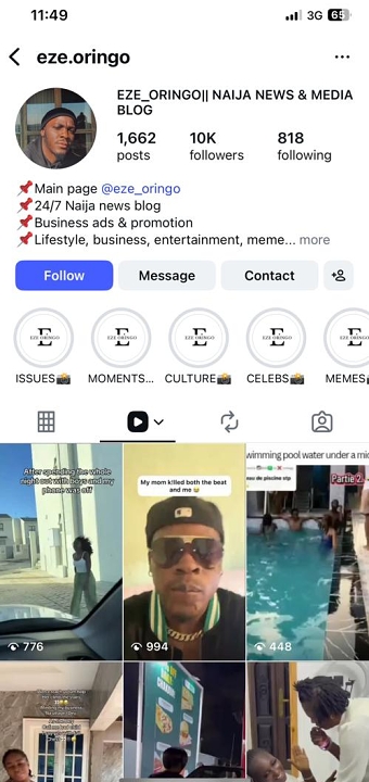 Instagram Page Management & Growth - @ezeoringo