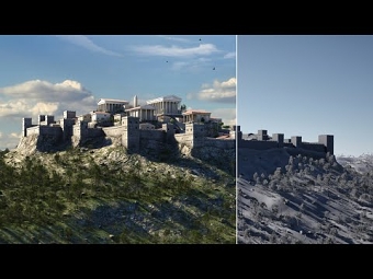 3d establishing shots for a fantasy film