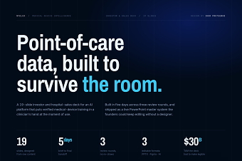 Pitch Deck Design for Healthcare AI SaaS Platform