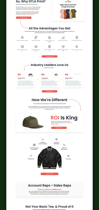 DTLA Print — Apparel & Merch Website Redesign