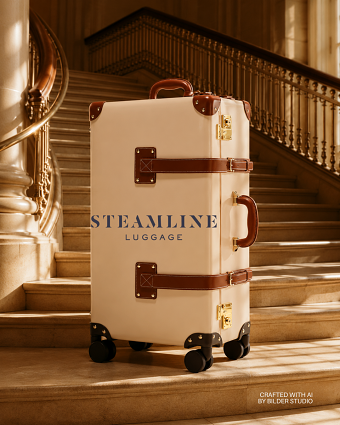AI Travel Campaign · Steamline Luggage Concept Study