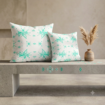 The Aqua Bloom Pattern- By The Mustard Seed Studio