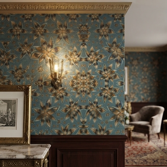 Mosaic Flora Teal- The Mustard Seed Studio
