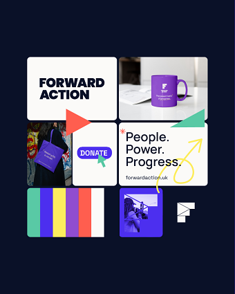 Brand identity for Forward Action