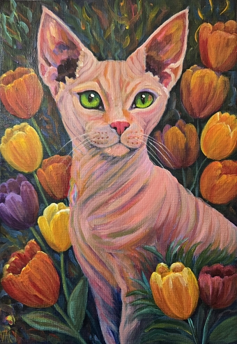 Garden Cats — Whimsical Feline Illustrations