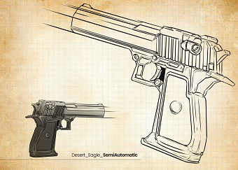 HandGuns_Sketch & Renders