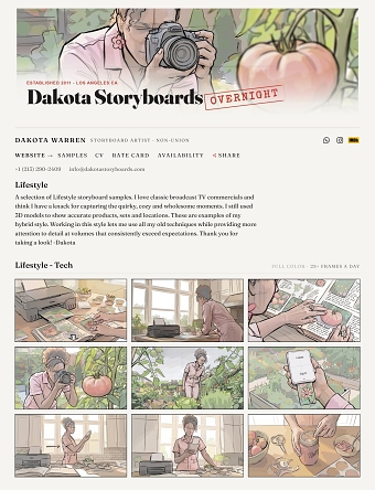 Storyboard Samples - Lifestyle