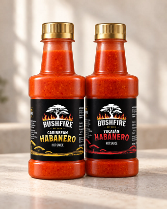 BUSHFIRE | Hot Sauce Label Design