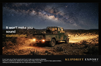 Klipdrift Brandy.