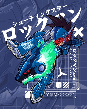 Rockman Shooting Star - Mecha Streetwear Design