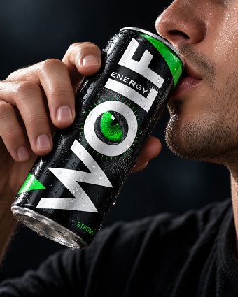 WOLF Energy drink, packaging/label design