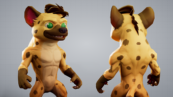 Stylized Hyena: 3D Character Made from Scratch, Sculpt to Game-Ready