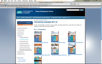 University of Derby - Volunteering Newsletter