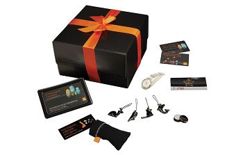 Orange Christmas gift box