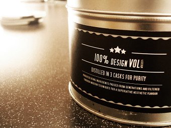 Self-promotional Letterpressed Coasters & Tin