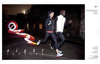 NIKE RUNNING COLLECTION X LIGHT ARTIST SOLA editorial shoot