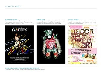 Various work: Three design projects