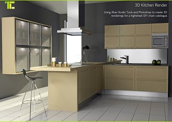3D Kitchen Render