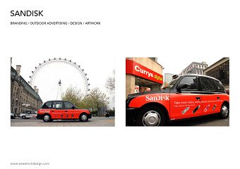 SanDisk London Black Cab Advertising