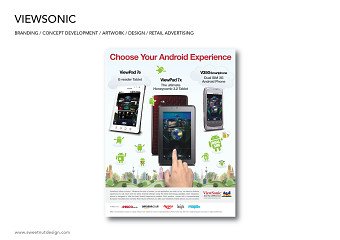 ViewSonic Android Experience Print Advertising
