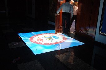 Interactive floor projection
