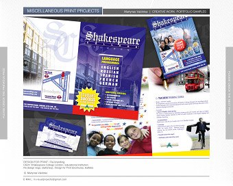 Design for Print. Shakespeare College