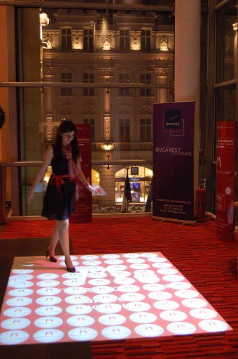 Interactive floor projection Bioderma
