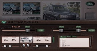 Land Rover HTML 5 web interface