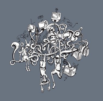 b&w illustration