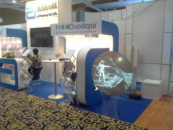 Rear projection circular screen-Abbot