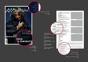 redesign of the weekly magazine Polityka