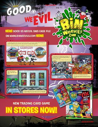 Good Vs WeEvil Advertisment for Bin Weevils Monthly Magazine Printed by Egmont