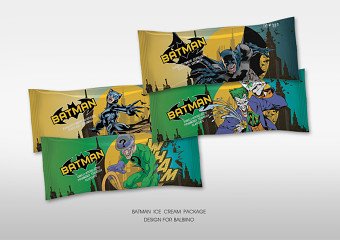 Batman ice cream packaging