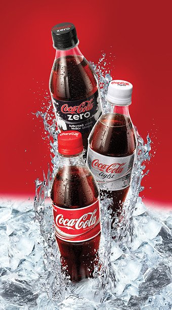 Coca Cola 3 bottles