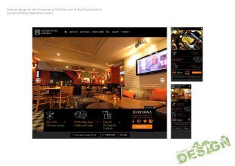 Webdesign for Conservatory Cafe Bar