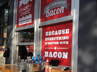 Edible Canada Bacon Takeout Window